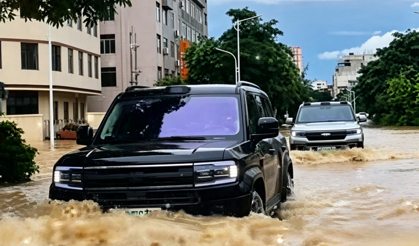 BYD wjeżdża w strefę powodzi w Guangxi. Denza i Fang Cheng Bao z pomocą mimo ostrzeżeń
