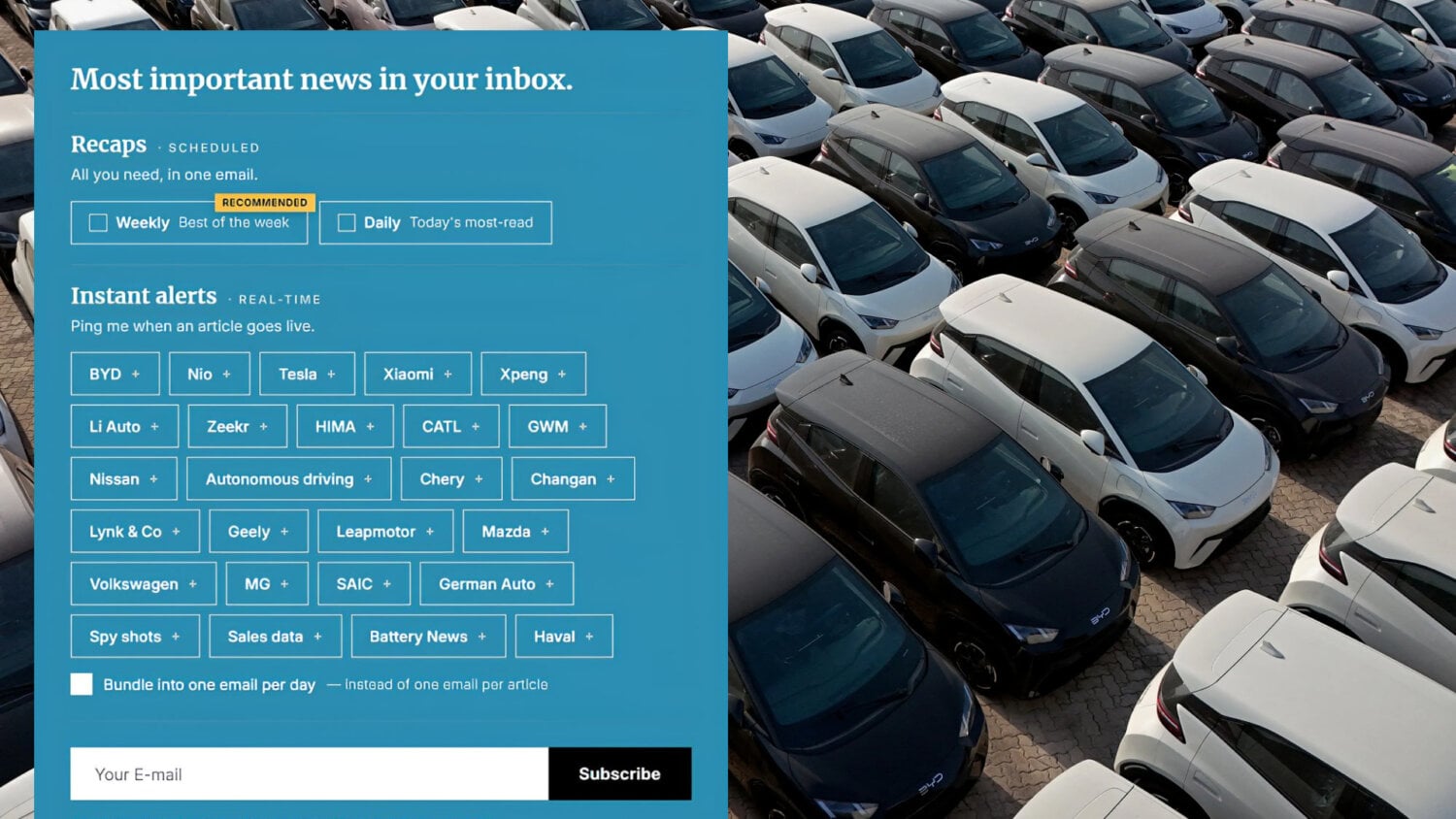 CarNewsChina z inteligentnym newsletterem – 8 000 czytelników już subskrybuje